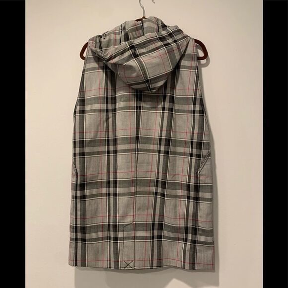 3.1 Phillip lim plaid dropped armhole hooded vest size XS oversized fit, NWT - Picture 5 of 10